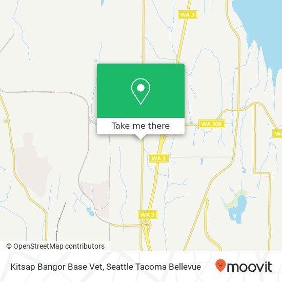 Mapa de Kitsap Bangor Base Vet