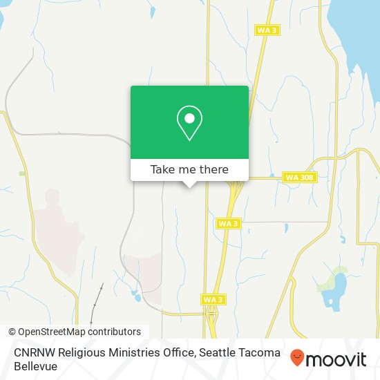 CNRNW Religious Ministries Office map