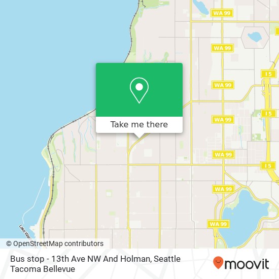 Bus stop - 13th Ave NW And Holman map