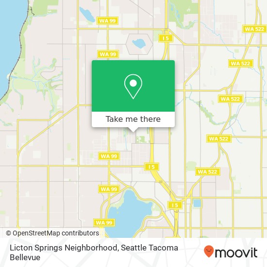 Mapa de Licton Springs Neighborhood