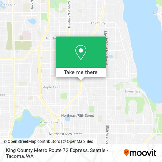 King County Metro Route 72 Express map