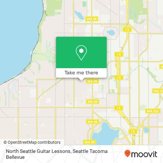 North Seattle Guitar Lessons map