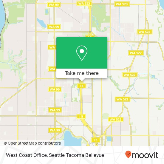 West Coast Office map