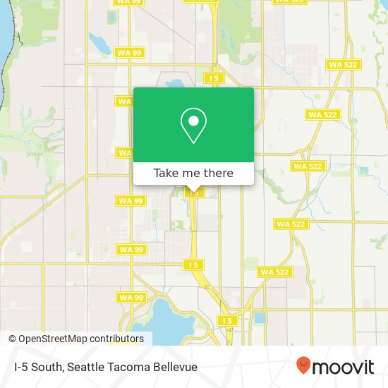 I-5 South map