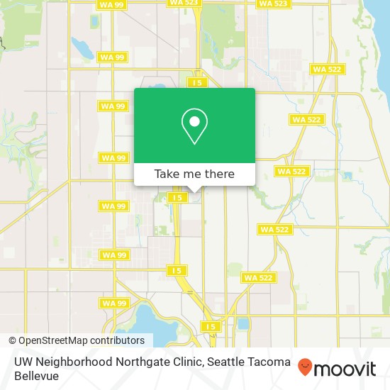 UW Neighborhood Northgate Clinic map