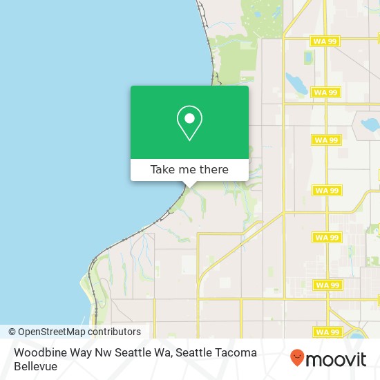 Woodbine Way Nw Seattle Wa map