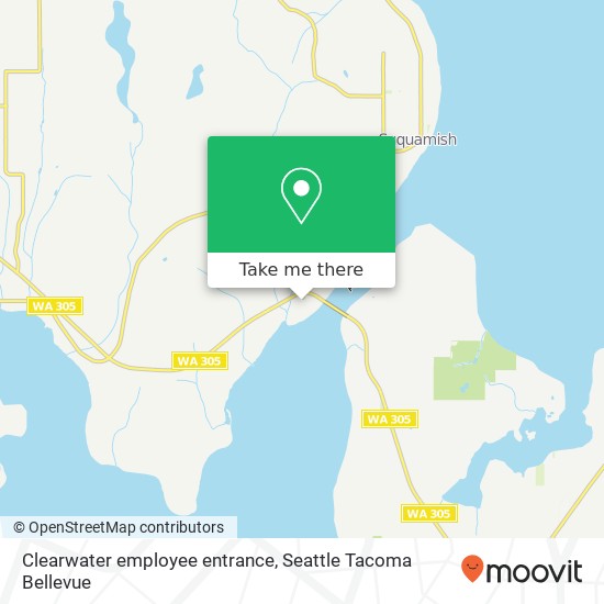 Mapa de Clearwater employee entrance