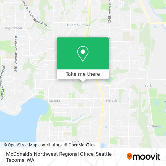 McDonald's Northwest Regional Office map