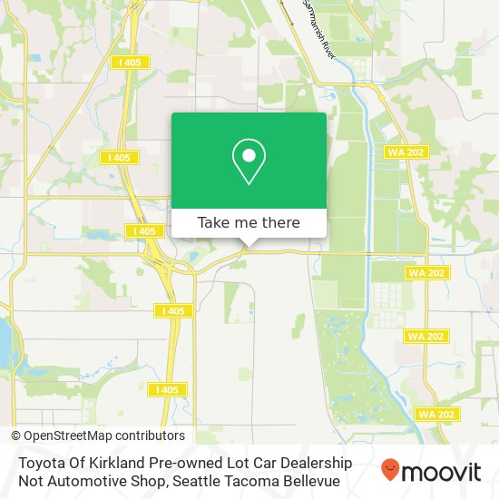 Toyota Of Kirkland Pre-owned Lot Car Dealership Not Automotive Shop map
