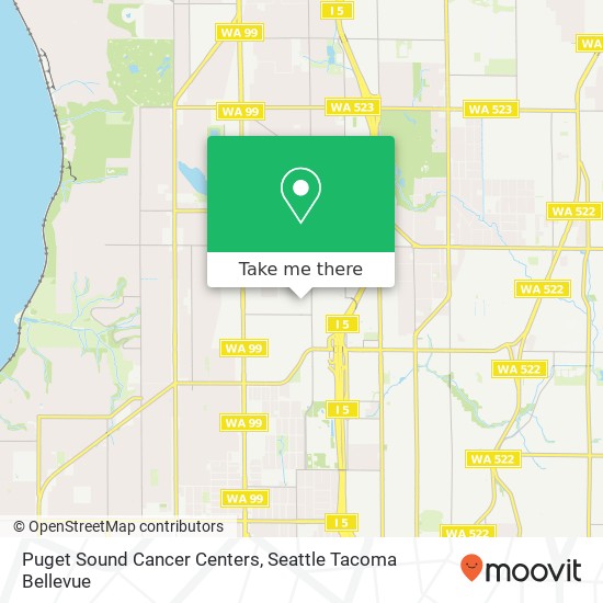Mapa de Puget Sound Cancer Centers