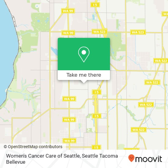 Women's Cancer Care of Seattle map