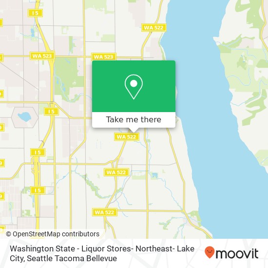 Mapa de Washington State - Liquor Stores- Northeast- Lake City