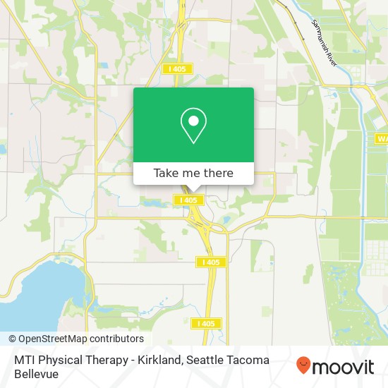 Mapa de MTI Physical Therapy - Kirkland