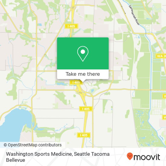 Washington Sports Medicine map
