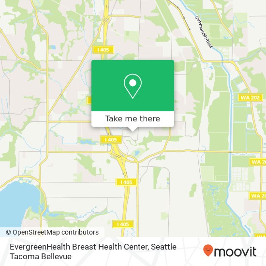 Mapa de EvergreenHealth Breast Health Center