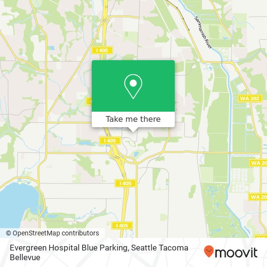 Evergreen Hospital Blue Parking map