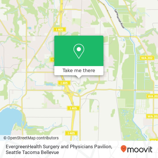 EvergreenHealth Surgery and Physicians Pavilion map