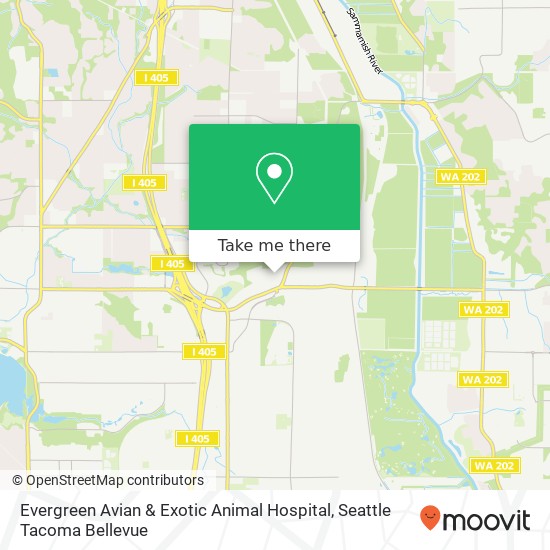 Mapa de Evergreen Avian & Exotic Animal Hospital