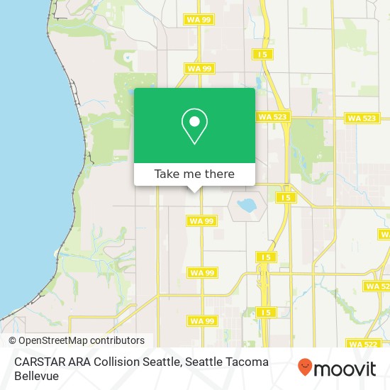 Mapa de CARSTAR ARA Collision Seattle