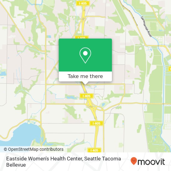 Eastside Women's Health Center map
