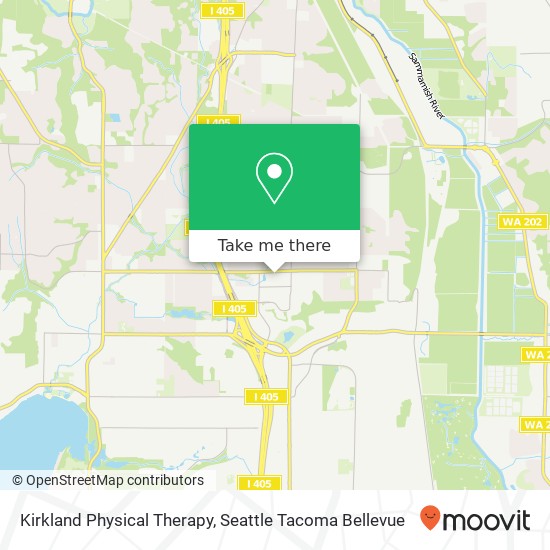 Kirkland Physical Therapy map