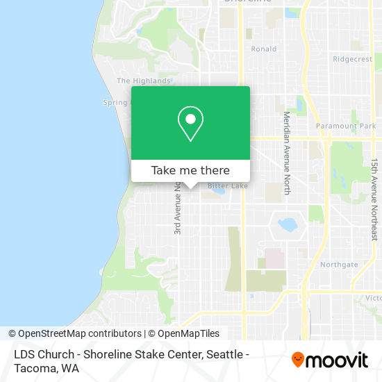 Mapa de LDS Church - Shoreline Stake Center