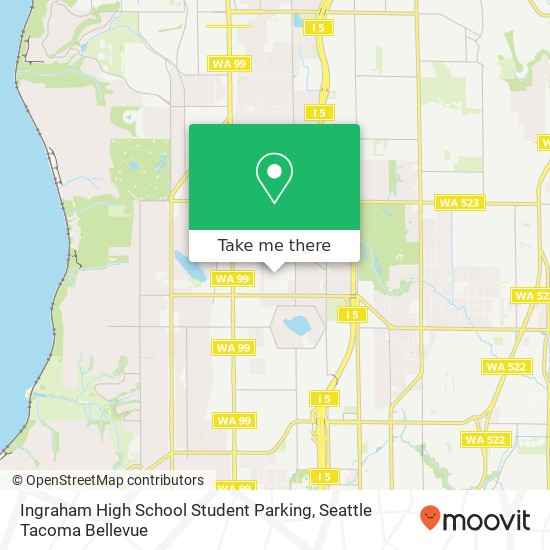 Ingraham High School Student Parking map