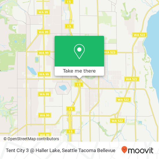 Tent City 3 @ Haller Lake map