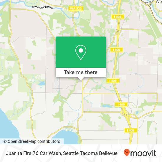 Mapa de Juanita Firs 76 Car Wash