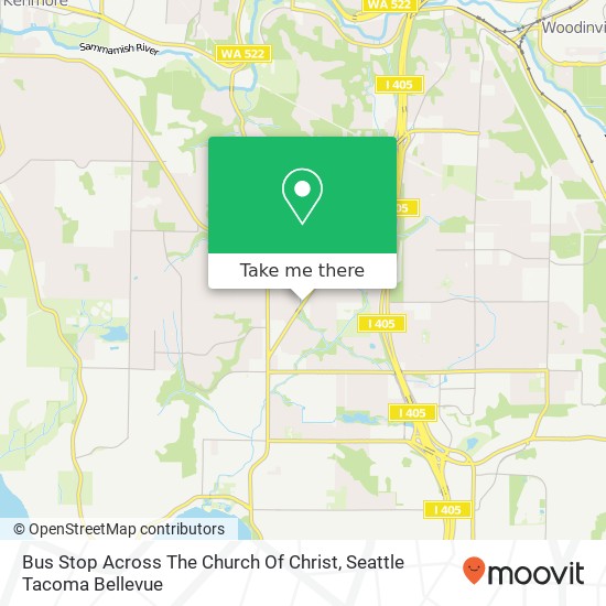 Bus Stop Across The Church Of Christ map