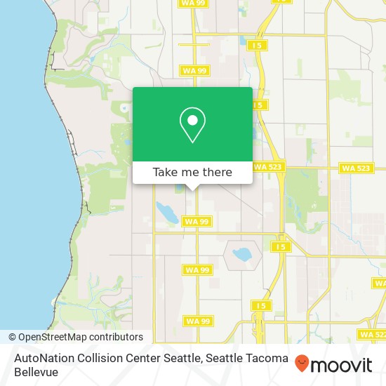 Mapa de AutoNation Collision Center Seattle