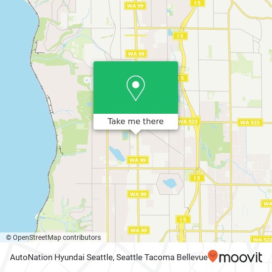 AutoNation Hyundai Seattle map