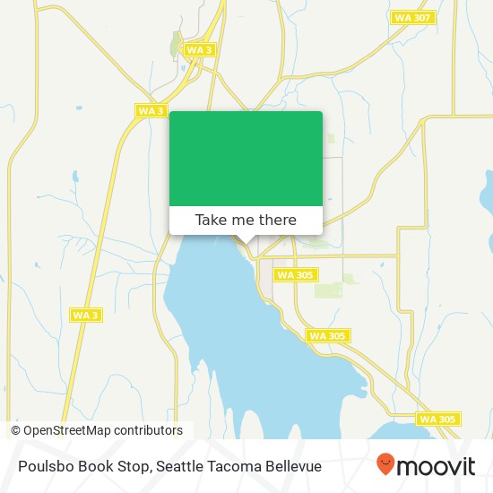 Poulsbo Book Stop map