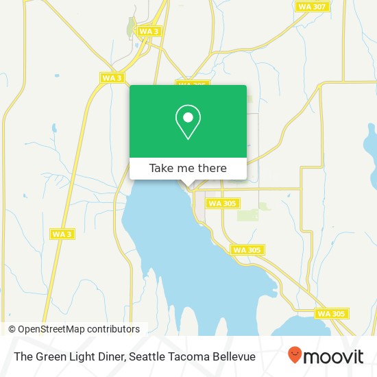The Green Light Diner map