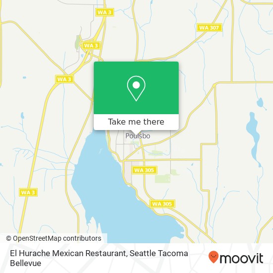 Mapa de El Hurache Mexican Restaurant