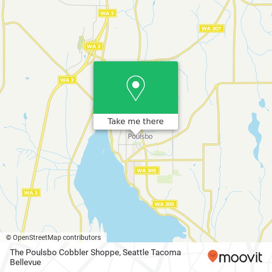The Poulsbo Cobbler Shoppe map