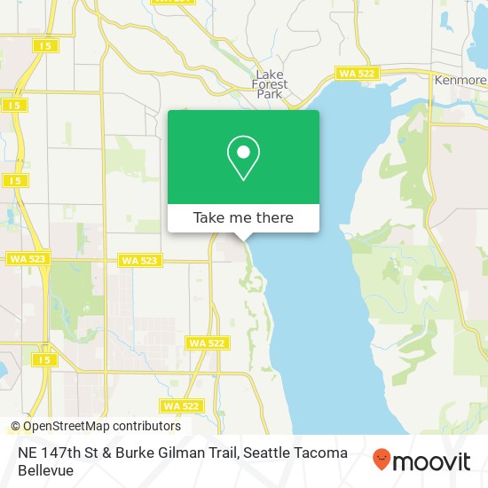 NE 147th St & Burke Gilman Trail map