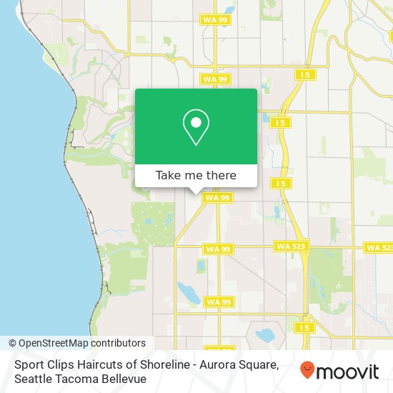 Sport Clips Haircuts of Shoreline - Aurora Square map