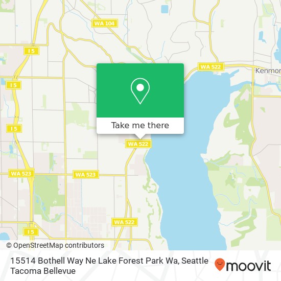 Mapa de 15514 Bothell Way Ne Lake Forest Park Wa