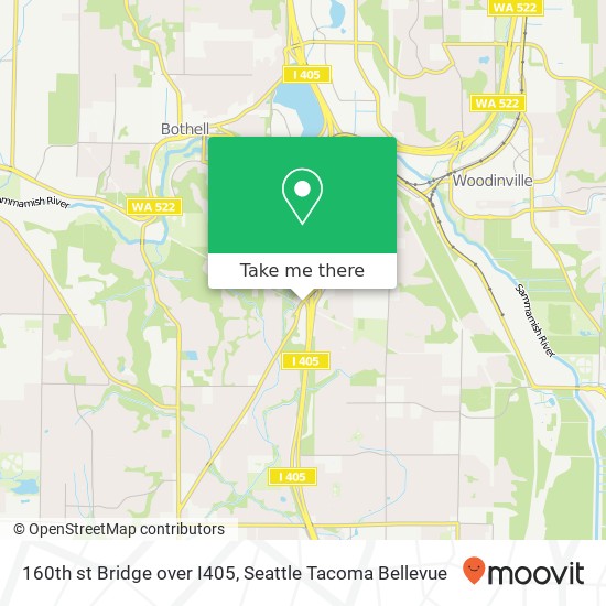 Mapa de 160th st Bridge over I405