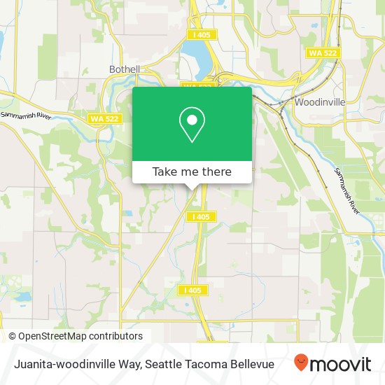 Juanita-woodinville Way map