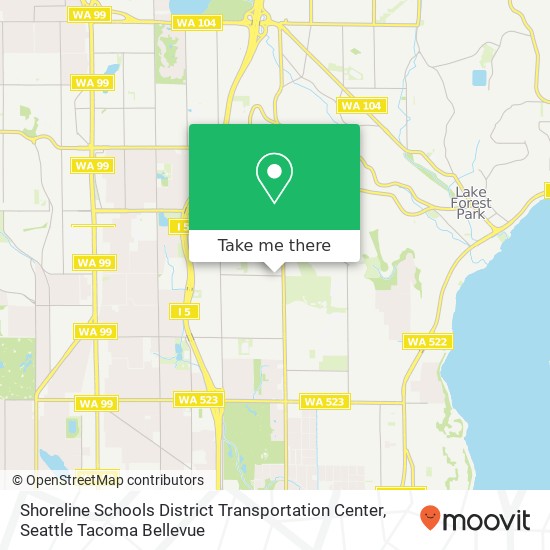 Mapa de Shoreline Schools District Transportation Center
