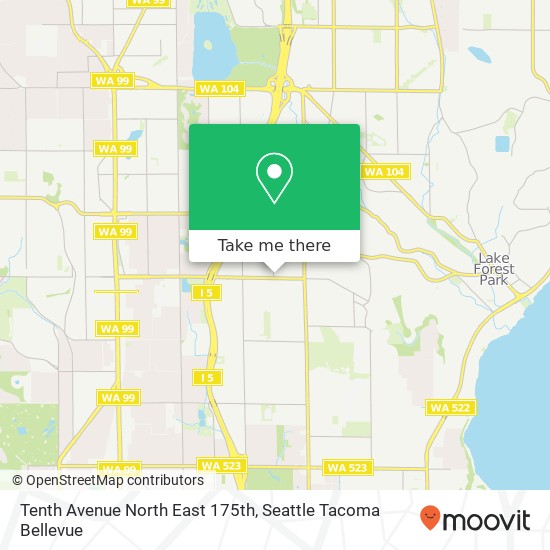 Mapa de Tenth Avenue North East 175th