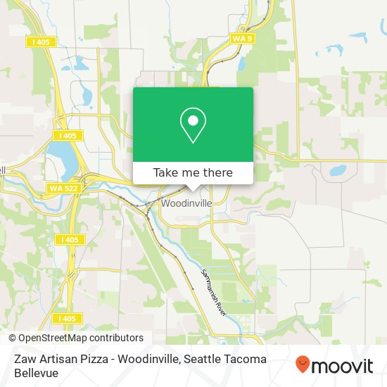 Mapa de Zaw Artisan Pizza - Woodinville