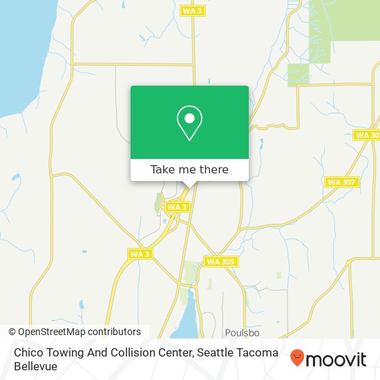 Chico Towing And Collision Center map