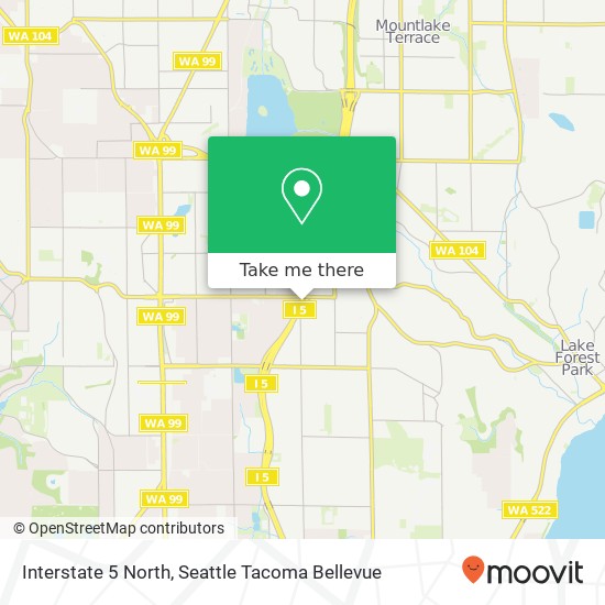 Mapa de Interstate 5 North