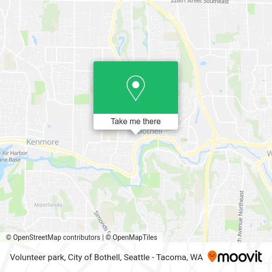 Mapa de Volunteer park, City of Bothell