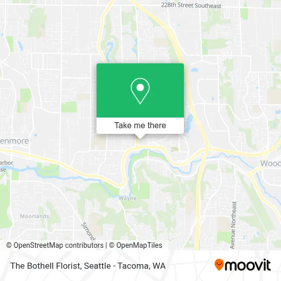 The Bothell Florist map