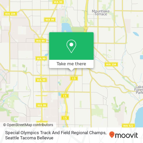 Mapa de Special Olympics Track And Field Regional Champs