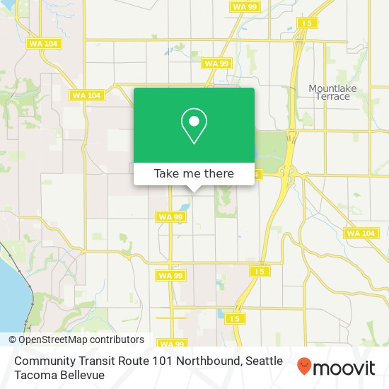 Mapa de Community Transit Route 101 Northbound